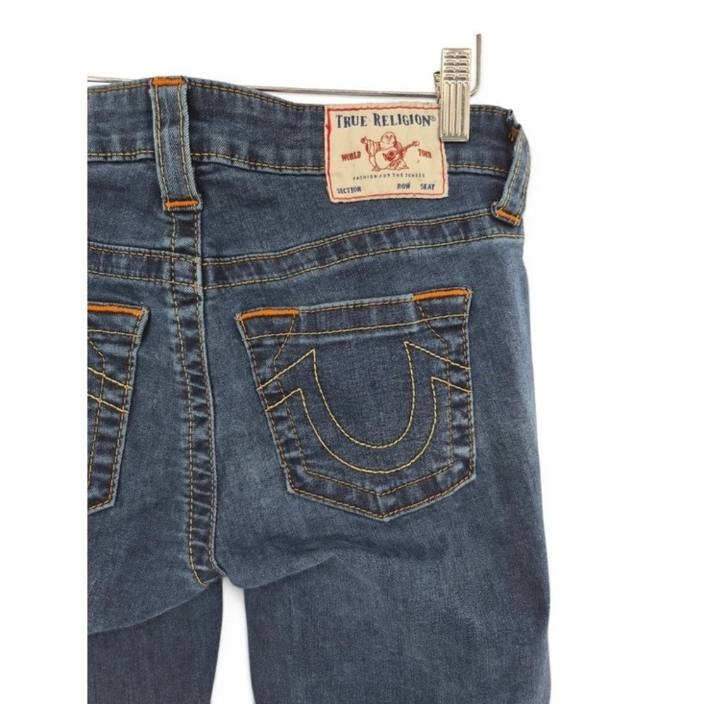 True Religion Billie Jeans Women's 28 Mid Rise Straight Dark Wash Stretch Denim - Picture 3 of 14
